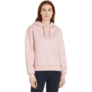 Tommy Hilfiger Damen Hoodie Flag On Chest mit Kapuze, Rosa (Delicate Pink), L