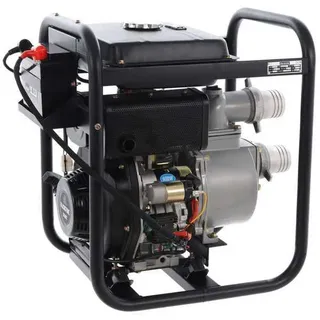 Benzin Wasserpumpe Blackstone BD 8000ES, Anschlüsse 80 mm - 3", Elektrostart - 14-L-Tank - Euro 5
