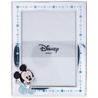 VALENTI & CO. Disney Baby - Mickey - Bilderrahmen in Silber für Kinder, Geschenkidee für Taufe, Geburt oder Geburtstag (13x18 cm)