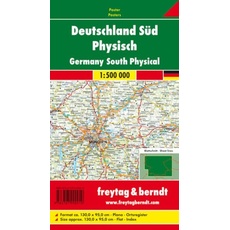 Deutschland Süd physisch. Germany South Physical