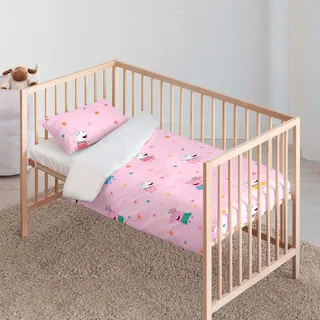 Belum Peppa Pig Bettbezug | Bettbezug Modell Awesome | Bettbezug mit Knöpfen | Bettbezug 100% Baumwolle | Bettbezug (Maxicuna 115x145)