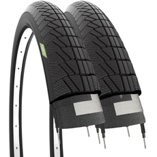 Ecovelò Unisex – Erwachsene Reifen 16 x 1,75 (47-305) für Kinderfahrrad | Straßenreifen 2, Schwarz, Einheitsgröße