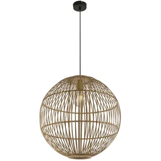 Globo Lighting HILDEGARD Hängeleuchte Bambus natur, 1xE27, 15368H2 - Braun