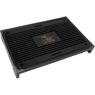 Teetablett - Japanischer Tee - Einweg-Getränkebehälter - Becherhüllen-Tablett - Kleines Gongfu Tee-Set mit Reservoir - Schwarz