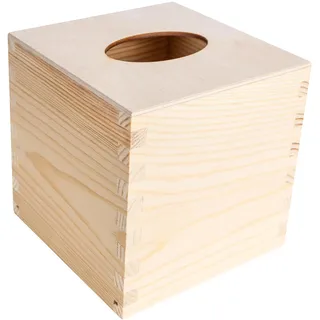 Creative Deco Quadratische Kosmetiktücherbox Holz Taschentuchbox
