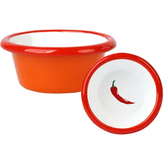 Talking Tables Kleine Dip-Schüssel aus Emaille, 8 cm, Chili-Saucenschale für Weihnachten, Gewürze, Grillen, Dips oder Party, Snack, Joghurt, Metall-Emaille, Vorspeisen, Weihnachtsgeschirr, Camping