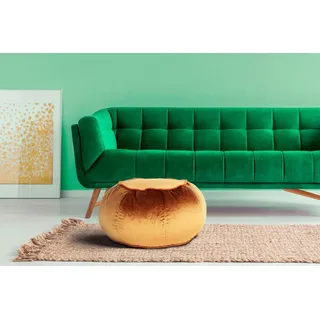 Kayoom Sitzhocker »Pouf Taj Mahal 325, trendige samtige Oberfläche« 1 Stk. tlg. samtweich, farbig, modern, orientalisches Design, braun