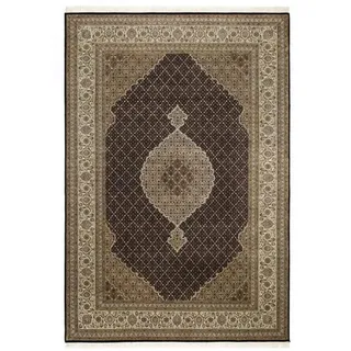 Cazaris Orientteppich , Creme, Schwarz , Textil , Bordüre , rechteckig , 140x200 cm , Care & Fair , für Fußbodenheizung geeignet, in verschiedenen Größen erhältlich , Teppiche und Böden, Teppiche, Orientteppiche