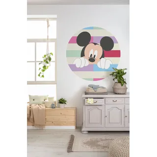 KOMAR Vlies - Mickey Peek-a-boo - Größe 125 x 125 cm (Breite x Höhe) - Disney, Kinderzimmer, Kindertapete, Tapete, Wandtattoo