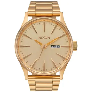 Nixon Herren Armbanduhr Sentry Edelstahl All Gold