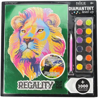 DIAMANTINY Level Up Nice Group Creative Art, Diamond Painting Kit Mosaik, POP, Löwe