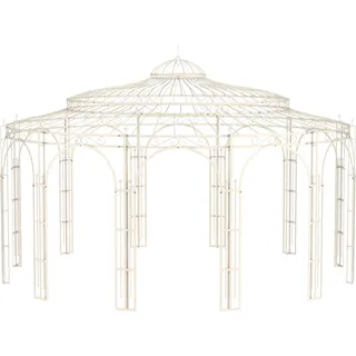 Eleo Pavillon Toskana 340 cm x Ø 550 cm Pulverbeschichtet Weiß