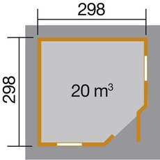 Bild von Mediterrana 5-Eck 2,98 x 2,98 m natur ohne Aufsatz