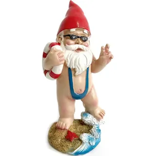 Tashce Schwimmen Zwerg - Gartenzwerge für Außen Gartenzwerg Lustig, Gartendeko für Draußen, Handgefertigte Resin-Figur für Balkon, Terrasse & Rasen (15cm)