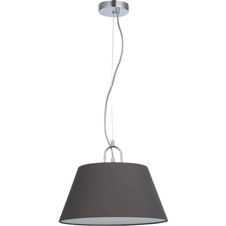 GTV - Deckenlampe Kasel | Hängelampe Ø60cm Breit Wohnzimmerlampe Esstisch Esszimmerlampe E27 Einfarbig 1 Flammig |Grau | AC220-240V, 50/60Hz, 1*E27, max.40W