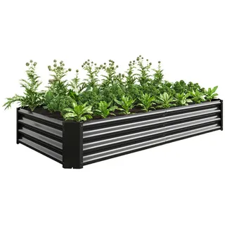 Modfu Blumenkasten aus Metall 180x99x30 cm in Schwarz mit offener Basis , 90x30x180 cm , Dekoration, Blumen & Blumentöpfe, Übertöpfe