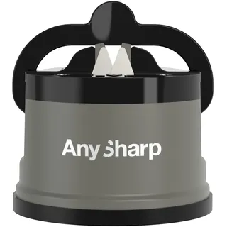 AnySharp Classic Messerschärfer & Messerschleifer mit PowerGrip Saugnapf, freihändiges Schärfsystem mit Wolframkarbid-Technologie, geeignet für Küchenmesser, Wellenschliff & gehärteten Stahl