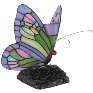 Antik Tischlampe Tiffany Stil Schmetterling Leuchte Jugendstil Lampe