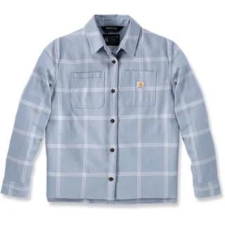 CARHARTT Rugged Flex Loose Fit Midweight Flannel Long-sleeve Plaid Shirt neptune (HD4) XS REG