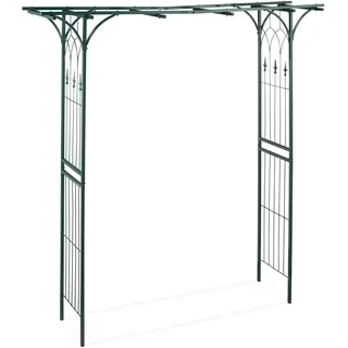 Relaxdays Rosenbogen 205 x 202 x 52 cm Dunkelgrün