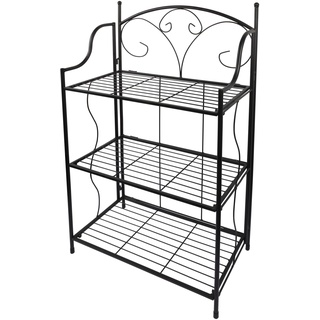 WINDHAGER Pflanzenregal 3-stufig, 58x31x100cm, Schwarz