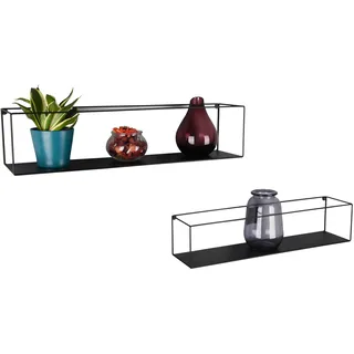 Mirrors and More Wandregal 2er Set 60 x 65 x 0 cm Schwarz