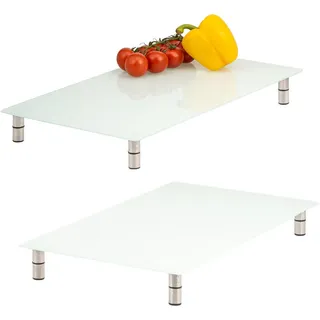 bremermann Herdabdeckplatte, weiß , Glas , 30x6x52 cm , Küchen, Küchenelektrogeräte, Herde, Herdabdeckplatten