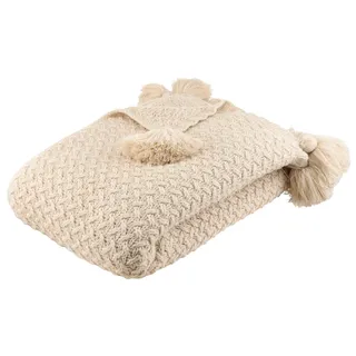 LeGer Home by Lena Gercke Gelsa Plaid 130 x 170 cm Beige