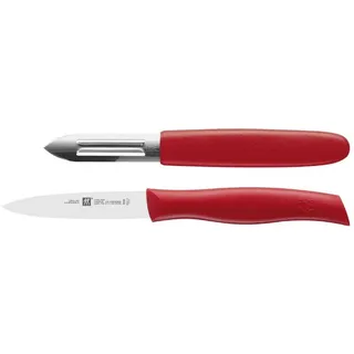 Zwilling TWIN Grip Messerset 2-teilig Spickmesser und Sparschäler Rot