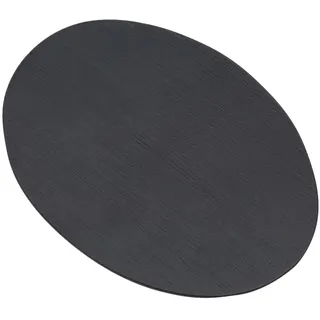 NKlaus 17x12cm Kerzenteller oval Aluminium schwarz Kerzenhalter Untersetzer Tischdeko Gebürstet - Design 10388