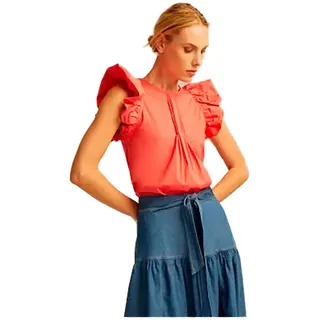 & Me Amy ärmellose Bluse - Orange - 36