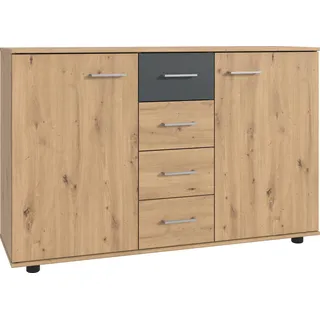 WIMEX Kombikommode 130 x 83 x 41 cm grau / grau