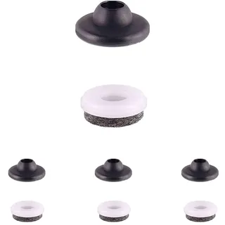 Wagner QuickClick® Filzgleiter Stuhlgleiter 4er-Set zum Aufstecken - 4X Basis + 4X Gleiteinsatz austauschbar - Wollfilz Ultrasoft - Ø 20 für Vitra Stühle DSR DAR DKR - Made in DE - 16780000