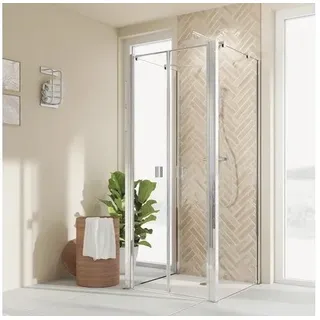 U-Kabine mit Pendeltür Breuer Elana 2.0 1000x1000x2000 mm Echtglas Klar hell chr