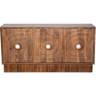 DRW Sideboard mit DREI Türen aus Holz in Natur, 150 x 41 x 75 cm