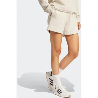 adidas Shorts ADIDAS SPORTSWEAR "ESSENTIALS LINEAR FRENCH TERRY", Damen, Gr. S, N-Gr, grau (wonder alumina, weiß, normal, gr.), Obermaterial: 55% Baumwolle, 36% Polyester, 9% Viskose, Hosen Shorts, Mitelhoher Bund mit Kordelzug, aus weichem French Terry