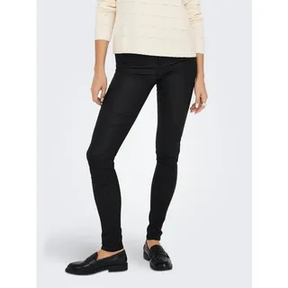 Only Anne MID COATED Skinny Fit Jeans black