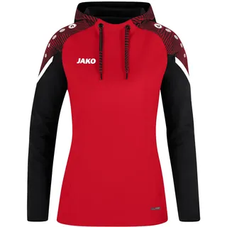 Jako Damen Kapuzensweatshirt Performance Rot/Schwarz 38
