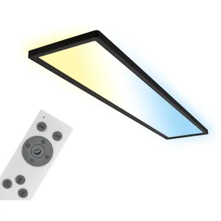 Briloner LED Deckenlampe 98cm 2-flg. rechteckig schwarz