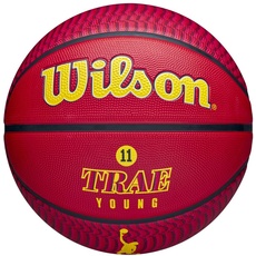 Wilson NBA Player Icon Trae Young Outdoor Ball WZ4013201XB, Womens,Mens basketballs, red, 7 EU