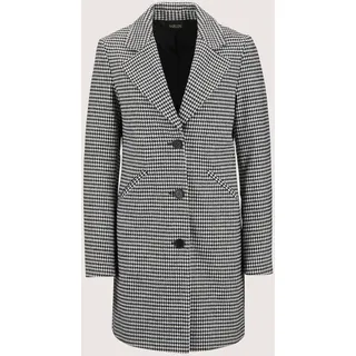 MADELEINE Langmantel »Mantel Mantel mit Hahnentritt-Muster«, schwarz