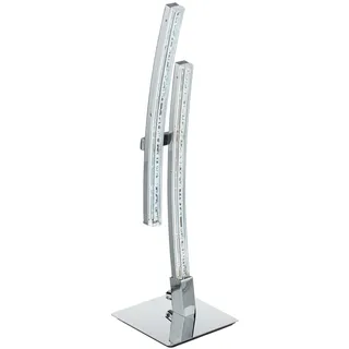 EGLO LED Tischlampe Pertini, Nachttisch Stahl, Alu in chrom, Kunststoff in transparent warmweiß