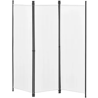 [en.casa] Sichtschutz Huesca , Weiß , Metall , 150x2 cm , Sonnenschutz, Sichtschutz