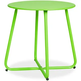 Homestyle4u Beistelltisch rund Metall Grün , 44x45x45 cm , Wohnzimmer, Wohnzimmertische, Beistelltische