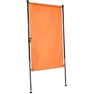 Angerer Freizeitmöbel GmbH Balkonsichtschutz Exklusiv - Senkrechtmarkise für Sicht- und Sonnenschutz - Montage ohne Bohren und Dübeln - ideale Balkonmarkise für Mietwohnungen (Orange, 120 cm)