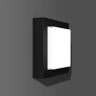 RZB Cadero Quadra, 13 W, 660 lm, 840, anthrazit, on/off Decken- und Wandleuchten, L 257 B 257 H 81, 128°, Glas opal 581637.0031.1.19
