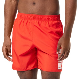 Puma Swim Men's Mid Shorts Swim Trunks, Rot, M