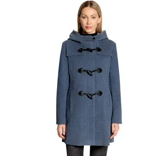 GIL BRET Wolljacke GIL BRET, "Dufflecoat mit Kapuze", Damen, Gr. 42, blau (marineblaus), Obermaterial: 75% Wolle, 20% Polyamid, 5% Kaschmir, WS., Jacken Wolljacke,