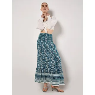 Apricot Sommerrock "Rock" mit Batikdruck, blau
