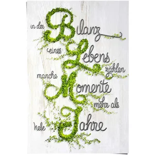 Reinders! Reinders "Bilanz des Lebens Spruch", 1 Stk. tlg., farbe bild(er): grün